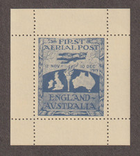 GREATBRITAIN- MNH S/S REPRINT OF 1919 1st AERIAL POST