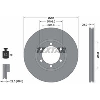 2X Textar 92234700 Bremsscheibe FüR KIA K2700 K2500 Bongo SD PU