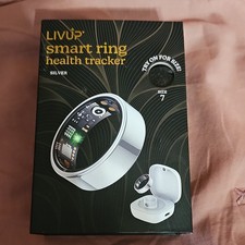 LIVUP Smart Ring Silver Size 7 Sleep Heart Rate SpO2 Water-Resistant Tracker