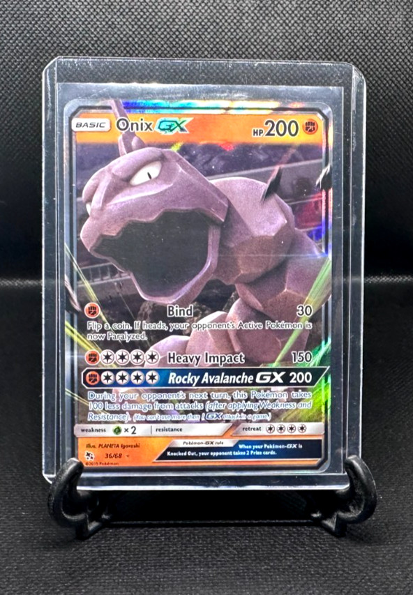 ONIX GX Pokemon Sun & Moon Hidden Fates 36/68 - PACK FRESH!!!