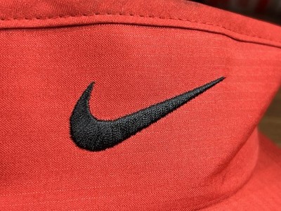 NEW ~ Nike Golf Visor Hat Just Do It DRI-FIT 'Red Black
