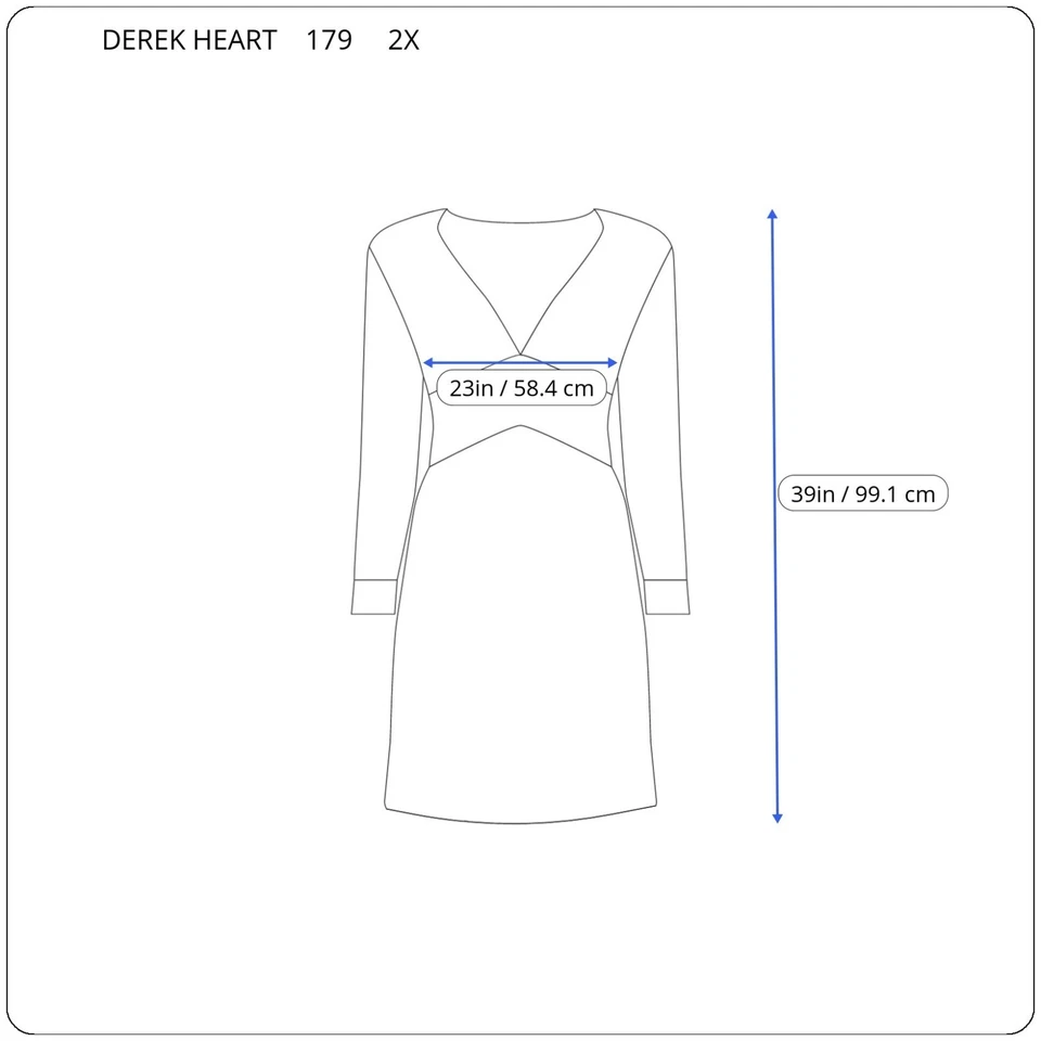 Derek Heart Womens Dress 2X Plus Sweater Mini Black Gray Stripe Comfy Poly Blend - Image 2 of 4