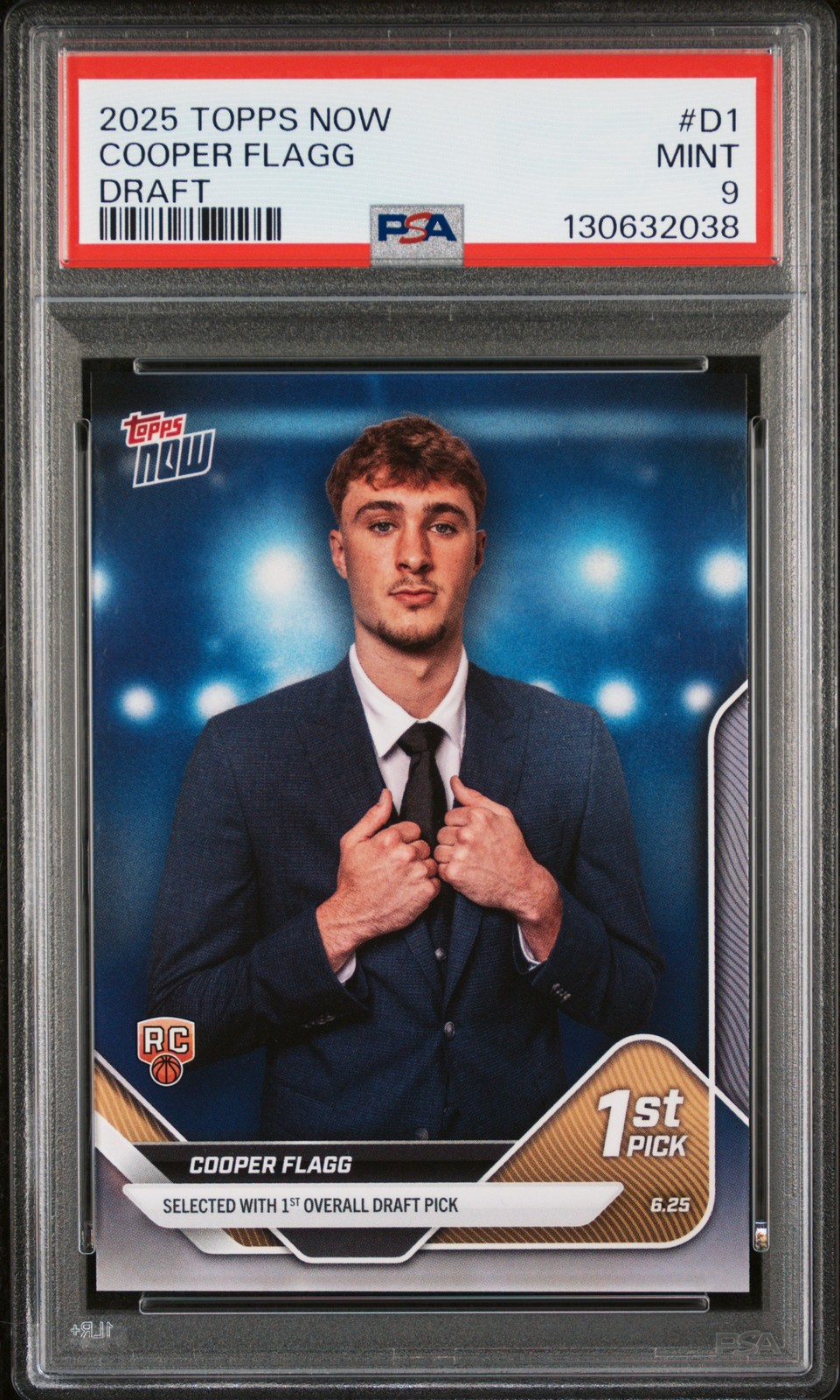 2025 TOPPS NOW DRAFT #D1 COOPER FLAGG PSA 9