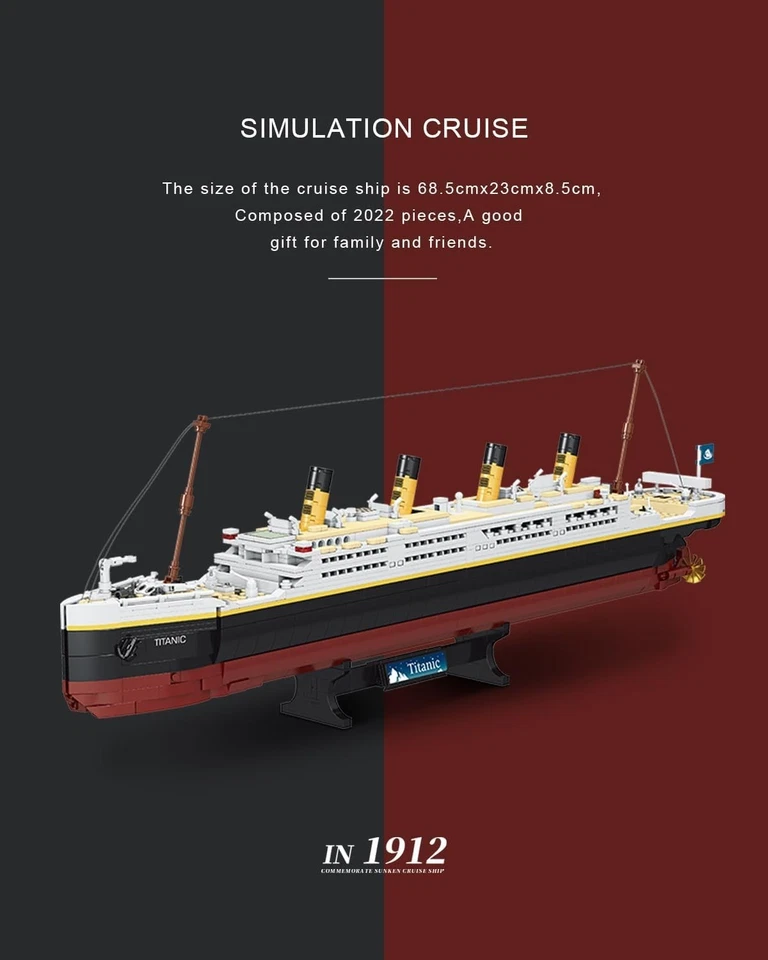 Titanic Brick Set - 2022 Pieces, Step-by-Step Instructions - Image 4 of 4