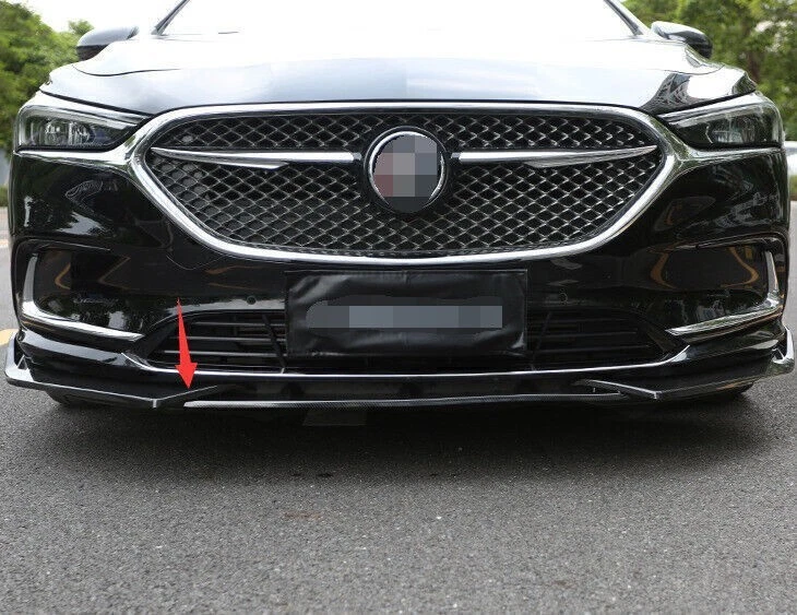 Kit de carrocería alerón labial parachoques delantero negro brillante para Buick Lacrosse 17-2019 reacondicionamiento Foto 2 de 4