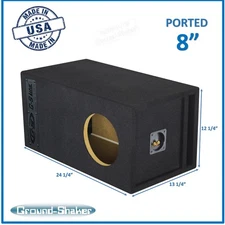 8" Single Ported X-Large Vented Ground-Shaker Subwoofer Enclosure Sub Box