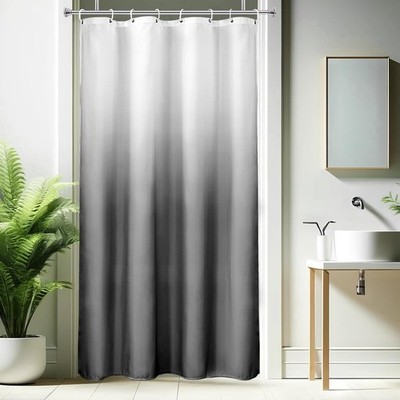 AooHome Duschvorhang 120X200cm Textil, Grau Duschvorhänge 120g/m² Farbverlauf