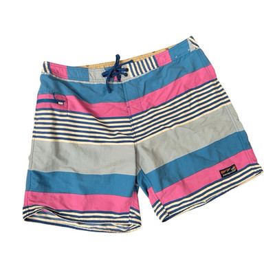 Patagonia M's Wavefarer Boardshorts 19'' Fitz Stripe Joya Blue Men s Size 40