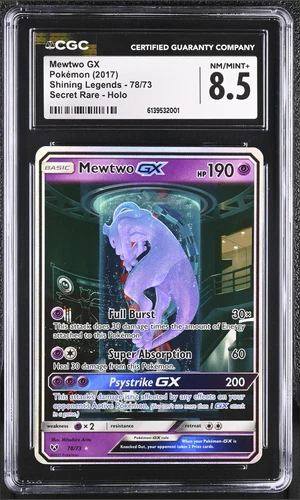 2017 Pokemon Shining Legends Mewtwo GX #78/73 CGC 8.5