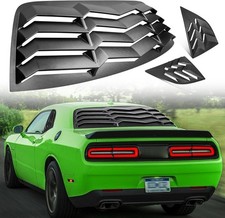 2008-2023 Rear Side Window Louver Windshield Sun Shade Cover ABS Black