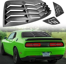 2008-2023 Rear+Side Window Louver Windshield Sun Shade Cover ABS Black