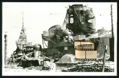 Photo postcard - battleship Scharnhorst - in Brest Finistère Kriegsmarine - 1939-43