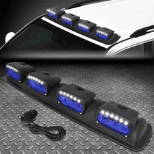 Universal 4x4 Off-road Black Frame Blue Lens Roof Mounted Fog Light W 24pcs Led