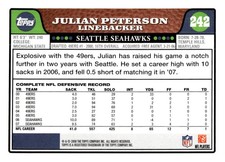 2008 Topps #242 Julian Peterson