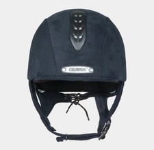 CHAMPION JUNIOR X-AIR PLUS RIDING HAT 6 52-53cm FIXED PEAK HELMET black