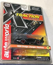 AUTO WORLD 2024 XTRACTION BLACK 1969 DODGE CHARGER DAYTONA ELECTRIC SLOT CAR NEW