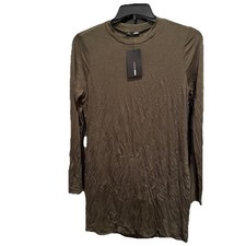 New Fashion Nova Bodycon Dress 1X Olive Green Flawless Long Sleeve NWT