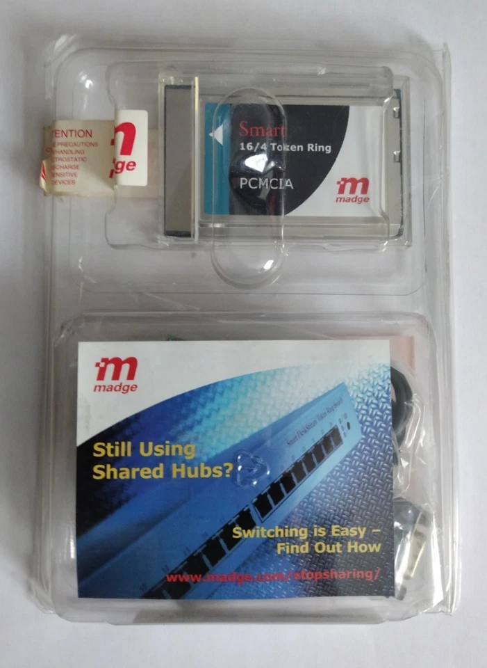Madge Smart 16/4 PCMCIA Card Token Ring Adapter with all the cables - NEW PACK - Image 4 of 4