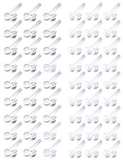 54 Pcs of Clear Plastic Earrings 54Pcs Plastic Clear Earrings Studs For Sports