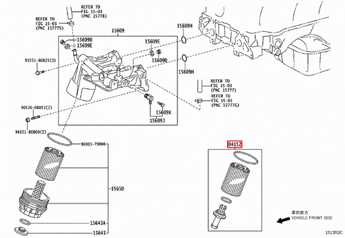 Genuine Lexus LX570 URJ201 3UR 5.7 Petrol Oil Filter w Gasket - Picture 12 of 18