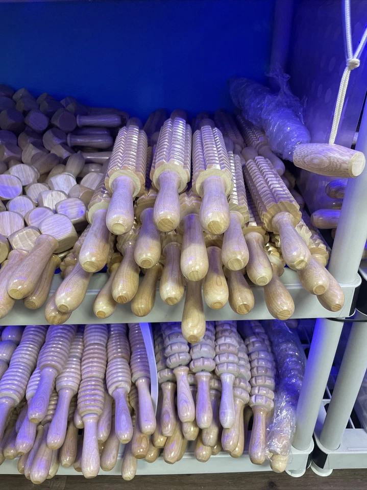 Kit/Juego de herramientas de terapia de madera colombiana 5 piezas kit de inicio, kit básico 100% colombiano Foto 3 de 4