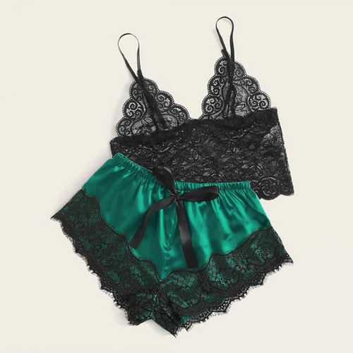 1 Set Womens Lace Sleepwear Lingerie Tops And Shorts Babydoll Underwear! - Picture 8 of 18