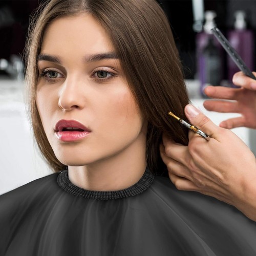 Hair Cutting Barber Cape Professional Haircut Salon Cape for Men Women Black - Picture 6 of 6
