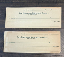 Hibernia National Bank Vintage Blank Check  N...