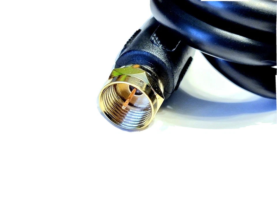 APC RG59U, Coaxial F Video Cable, 75ohm, Male to Male Plugs, 3ft, Black, Gold - Image 2 of 3