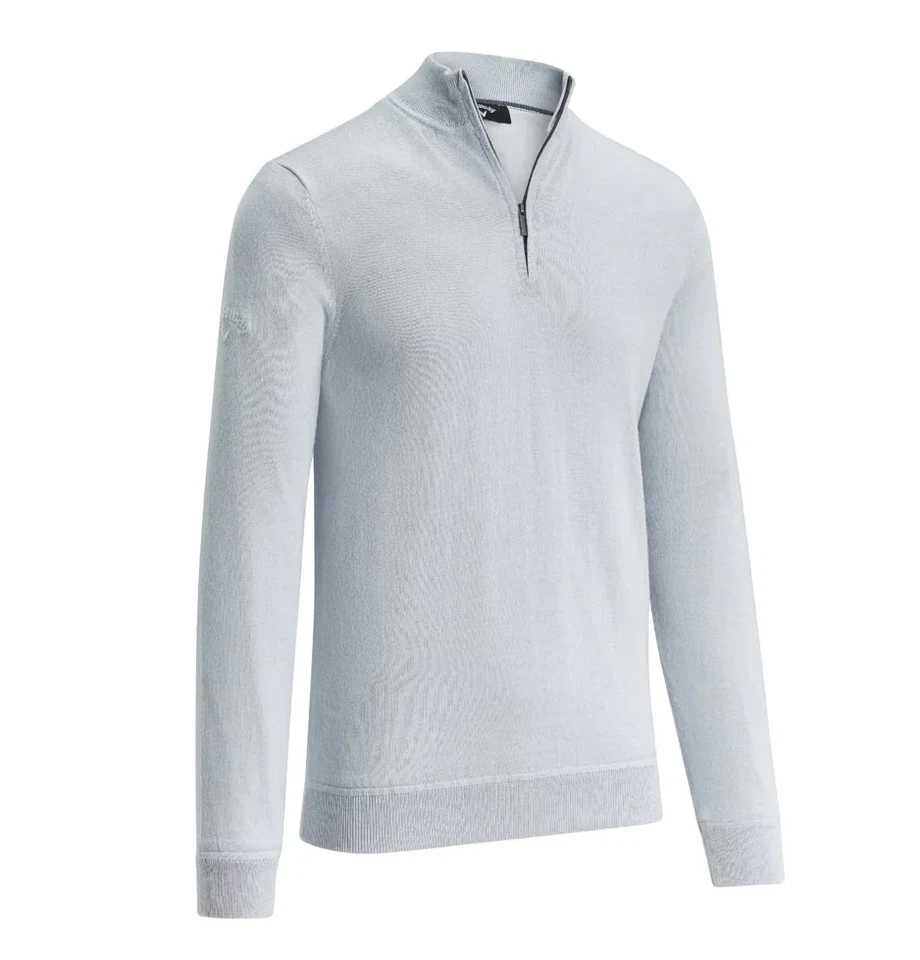 Callaway Golf Windstopper 1/4 Zip Sweater Thermo gefüttert Pullover Pearl Blue (WJ)°