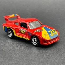 Matchbox #35 Racing Porsche 935 Auto Tech Race Car Red Diecast 1/57 Bosch Loose