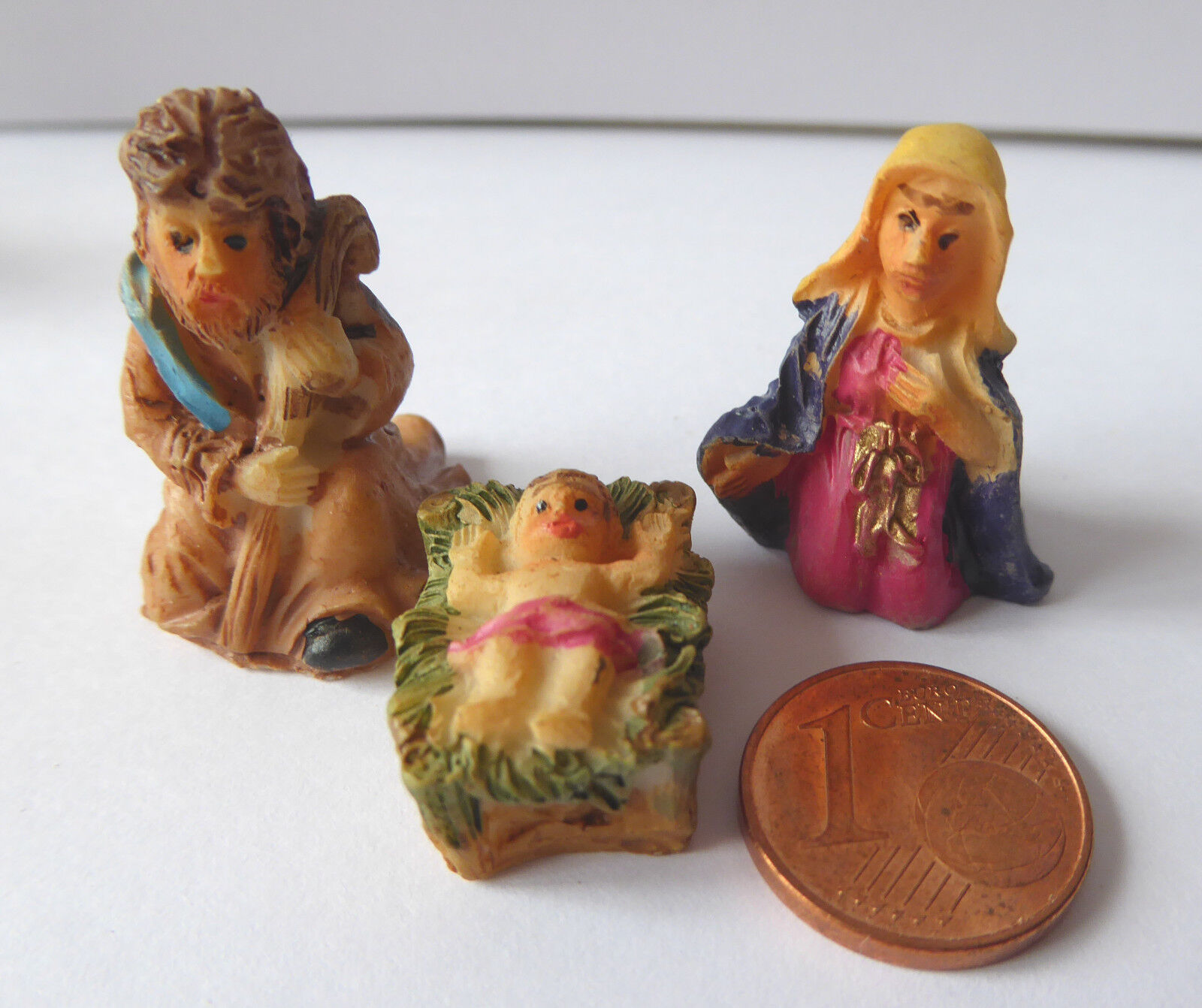 Heilige Familie Drei Könige Engel Esel 12-teilig Krippe Miniatur 112 1-4cm