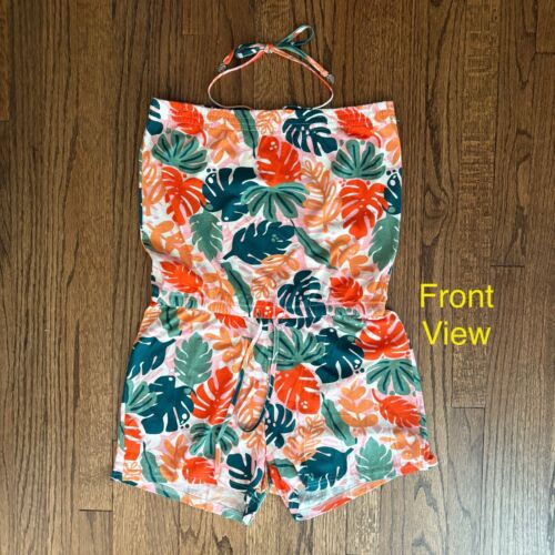 NWT SERRA Tropical Print One-Piece Shorts Romper Multicolor Size M Cruise!