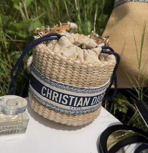 ビンテージDIORミニポーチバック Christian Dior mini Straw pouch (shoulder bag) VIP limited Novelty