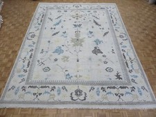 11'10 x 15'1 Hand Knotted Light Gray Modern Oushak Oriental Rug G13680