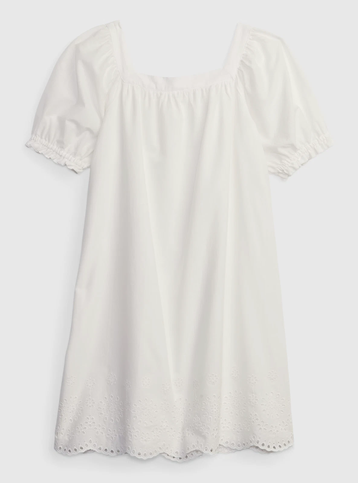 OFF WHITE Abito nuovo con etichette Gap per bambini con maniche a occhiello puff bianco nuovo con etichette taglia XL (12)