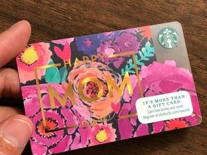 STARBUCKS Gift Card 2014 Happy Mom Day Mother's Flowers ...