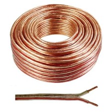 50 m cavo per altoparlanti 2 x 4 mm² cavo audio trasparente cavo scatola