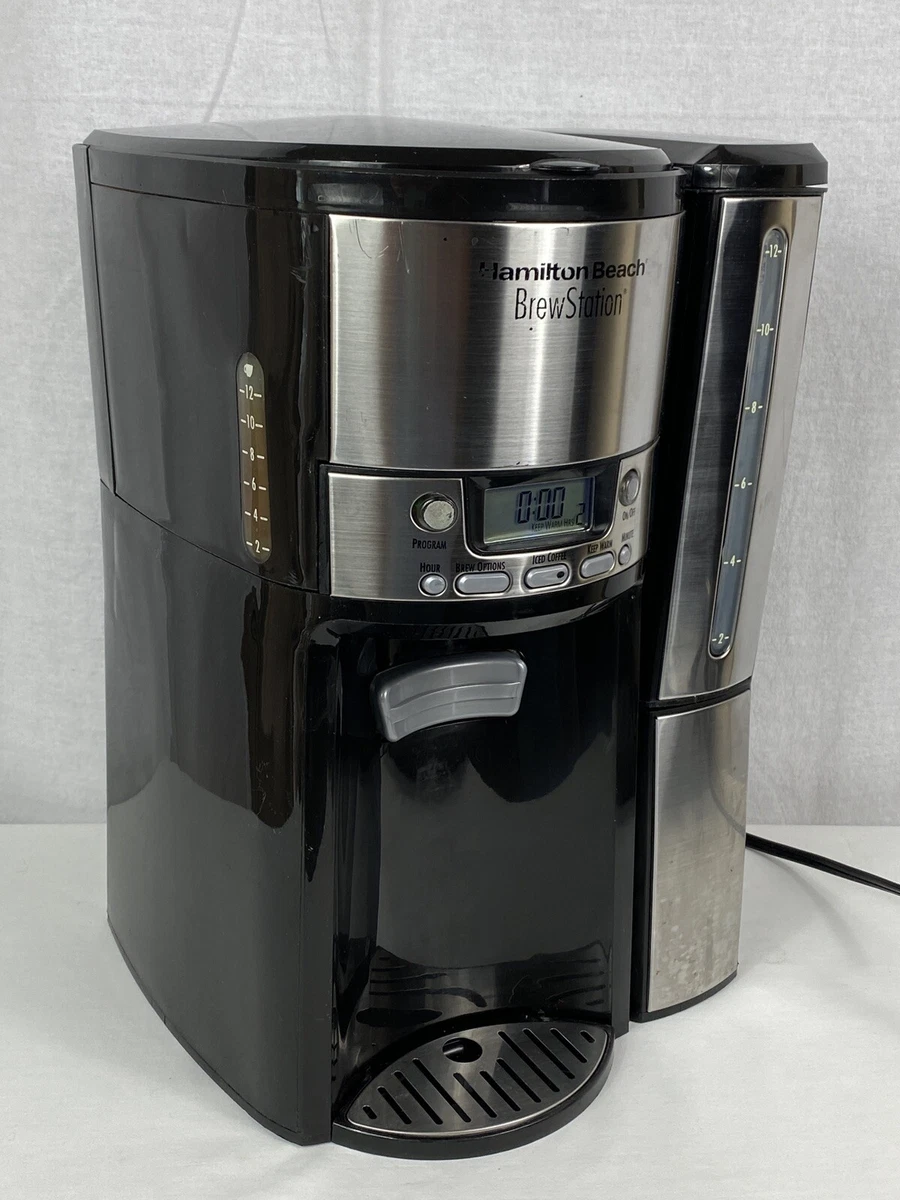 Hamilton Beach Brew station 12-Cup Stainless Steel Residential Drip Coffee  Maker in the Coffee Makers department at