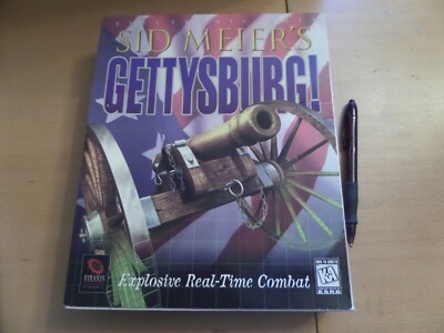Sid Meier's GETTYSBURG + Manuals Install Guide & Big Box   PCCD
