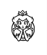 Princess Peach Mario Vinyl Decal Sticker -Multiple Colors Sizes- FREE SHIPPING