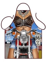 WOMEN'S FUN SEXY NOVELTY APRON,"SEXY BIKER GIRL"HELL ANGEL",ADULT,AS BBQ APRON,