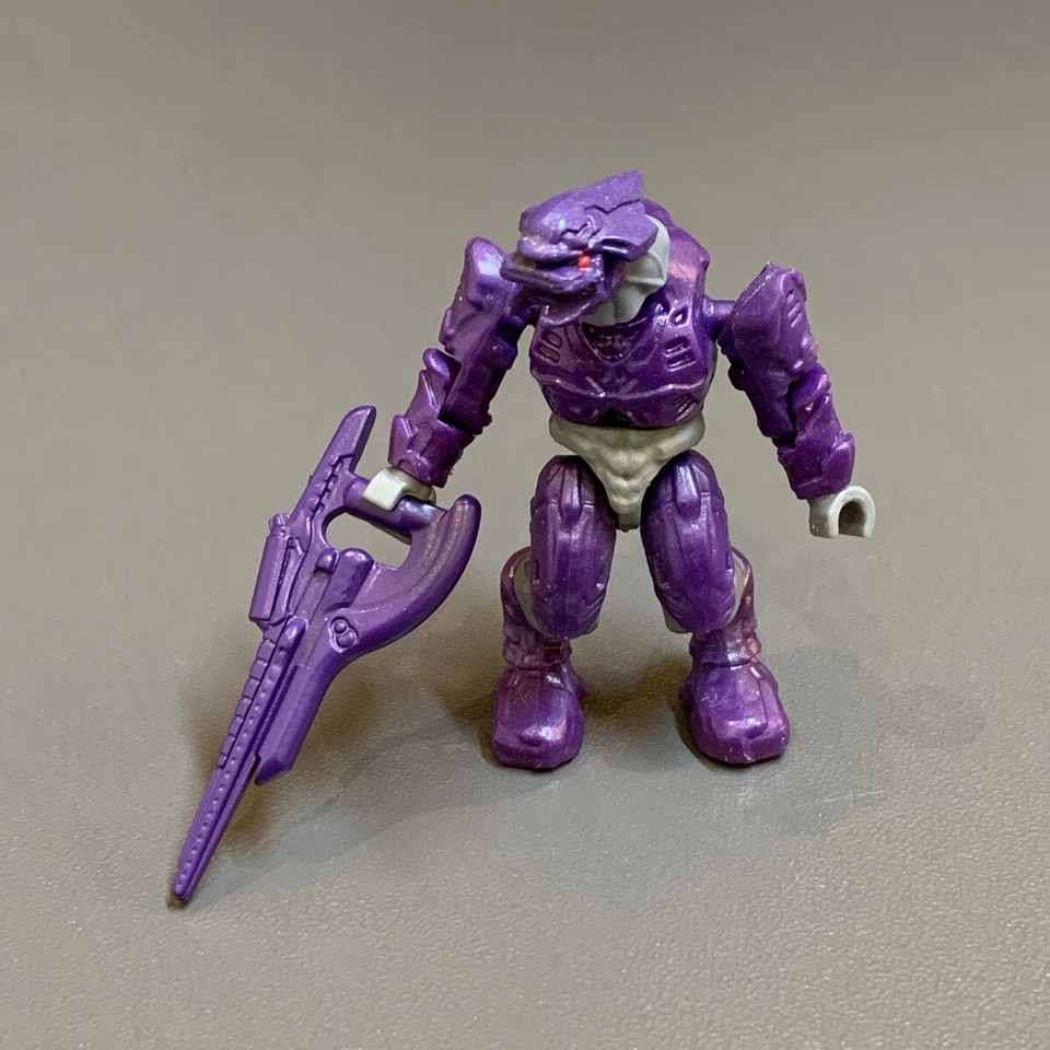 5x HALO MEGA BLOKS COVENANT PURPLE ELITE COMBAT MINI FIGURE 96870 SERIES 1 - Image 4 of 4