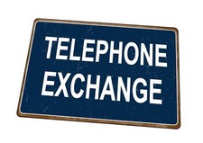 Vintage Telephone Exchange Metal Sign Retro Vintage Style Telephone Exchange