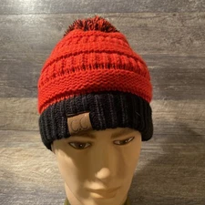NEW! CC Beanie Unisex College High School Team Color 2-Tone Pom Pom Knit Beanie