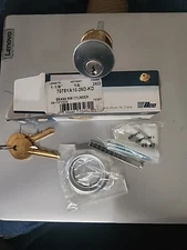 ILCO Brass Rim Cylinder 1-1/8” 7075SC10-26D-KD Keys & Hardware Included New YALE