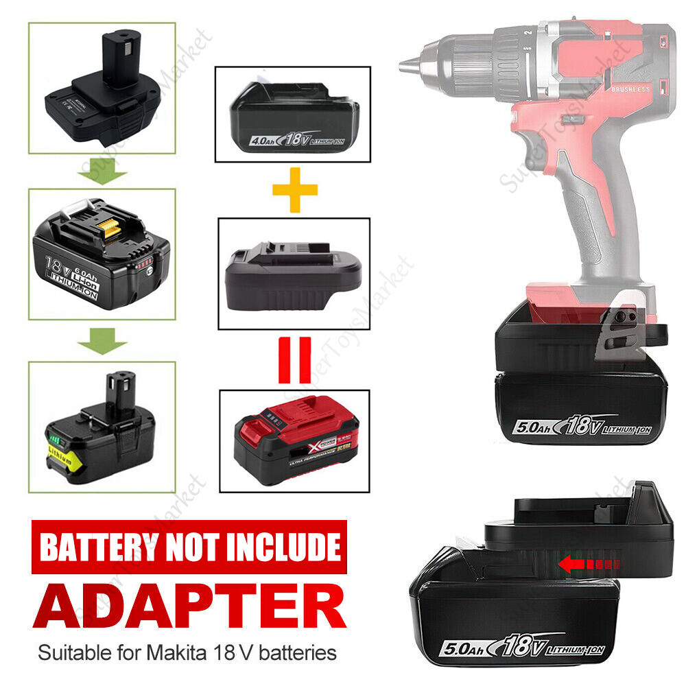 Adapter For Makita 18v Battery Convert to Ryobi Milwaukee Ozito