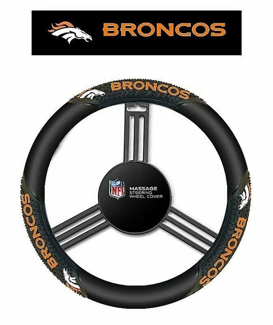 NFL Denver Broncos Massage Steering Wheel Cover by Fremont Die for sale