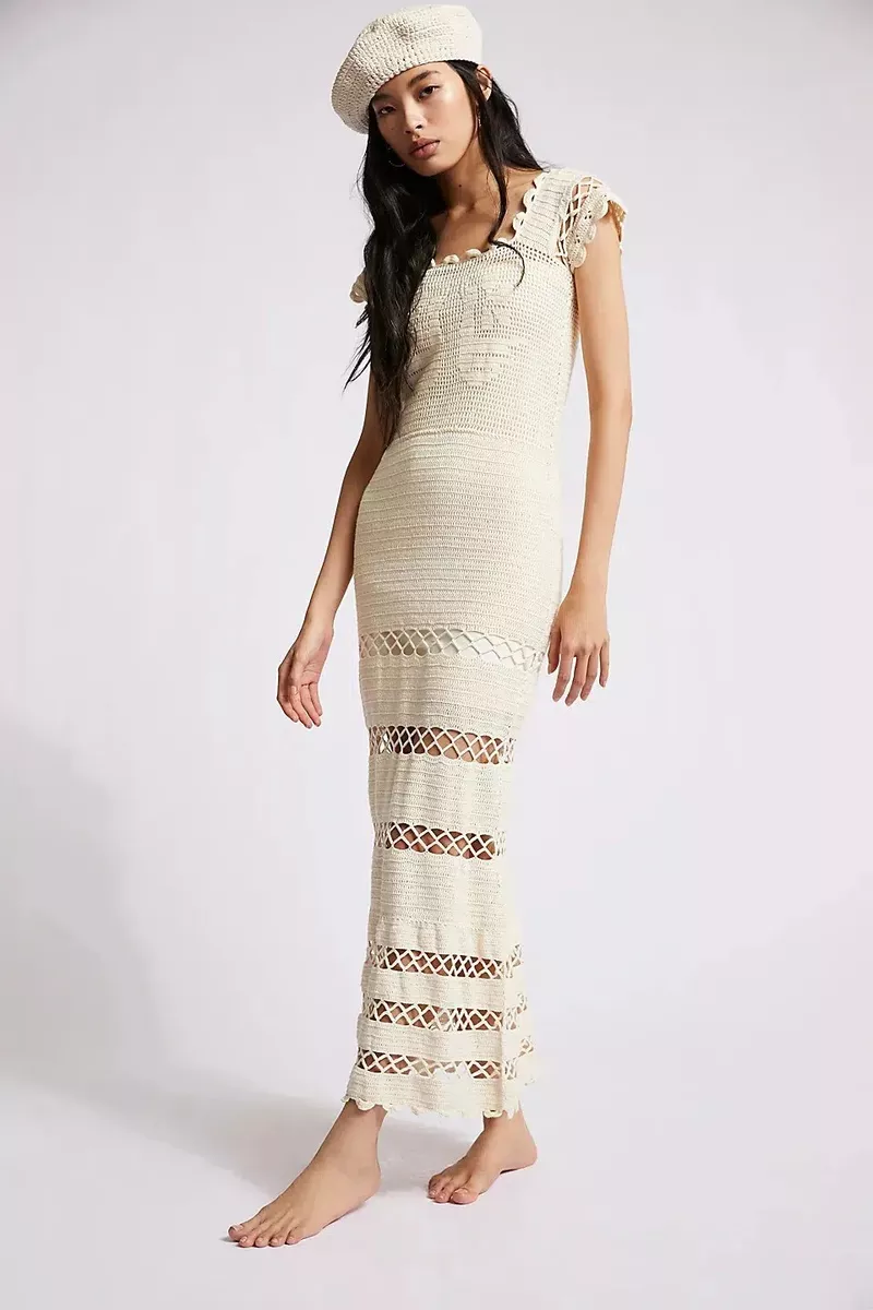 New CAROLINA K Crochet Dress Size M