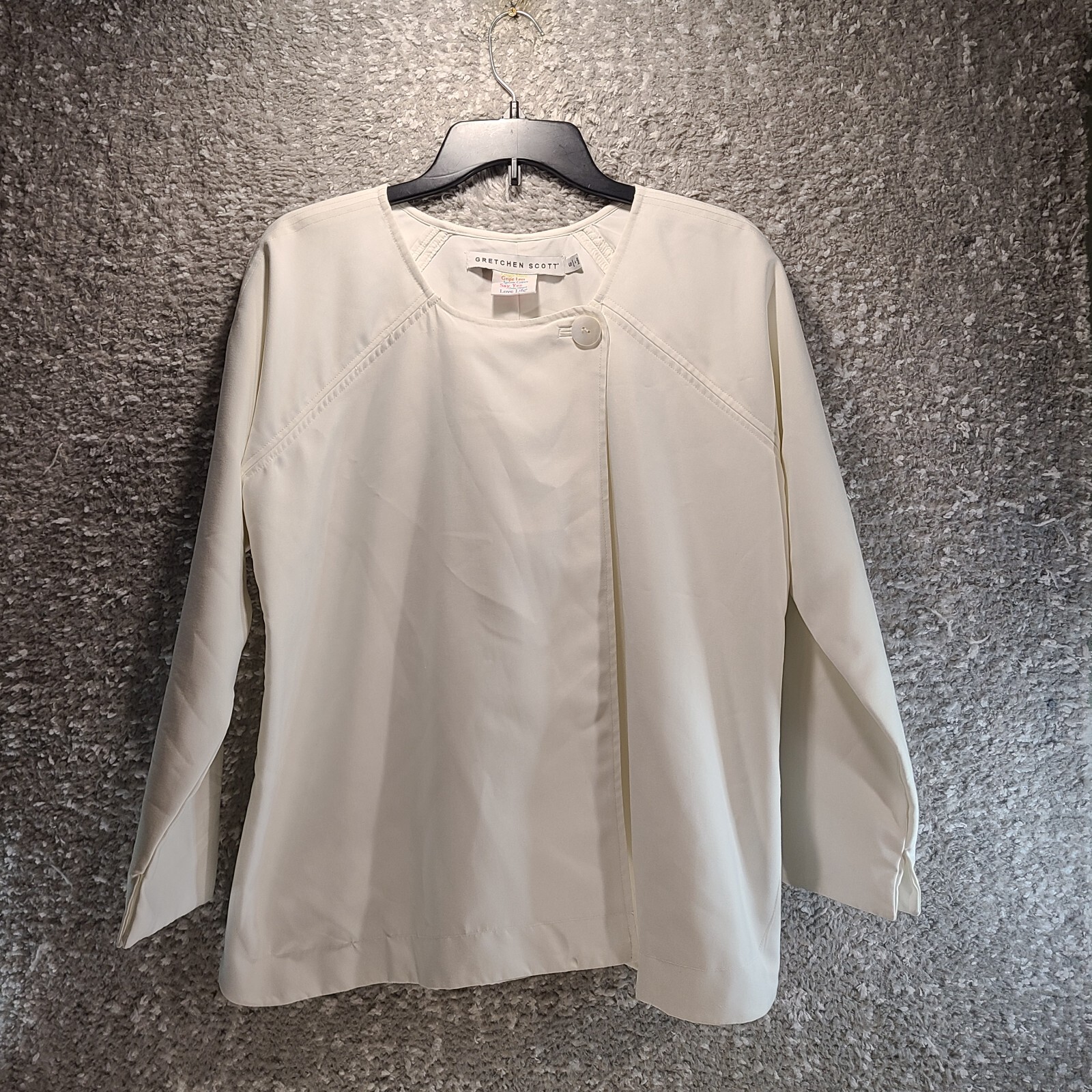 Gretchen Scott One Button White Jacket Polyester … - image 1